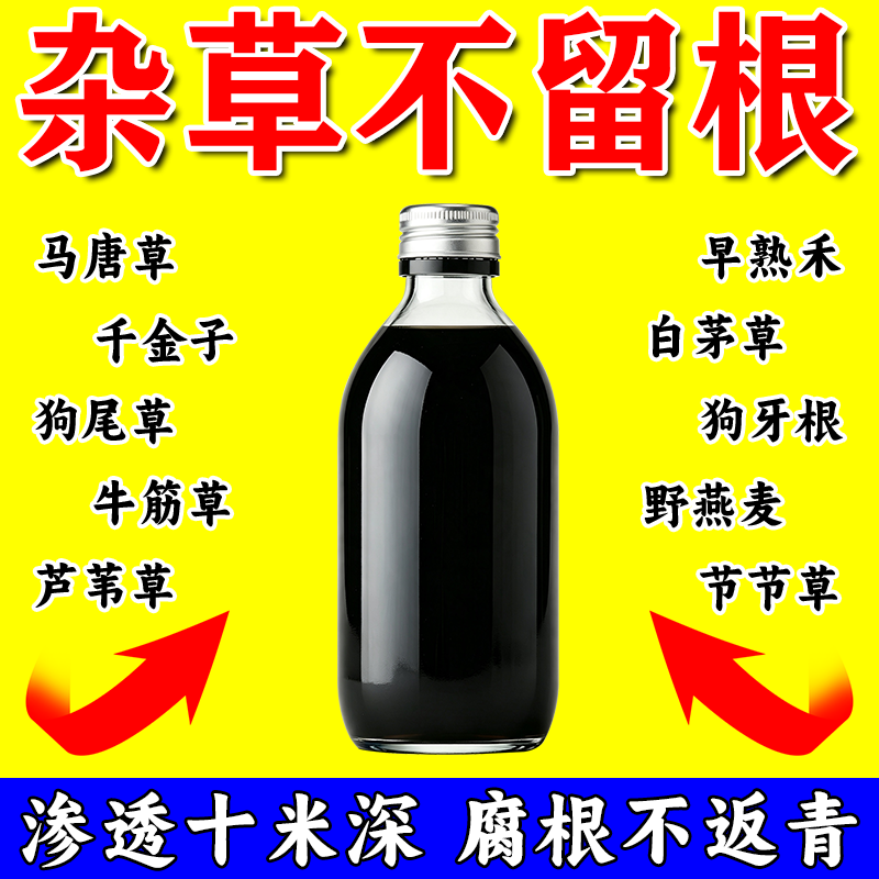 十年不长草】铁路专用除草烂根剂杂草清除剂开荒庭院强力腐根通用