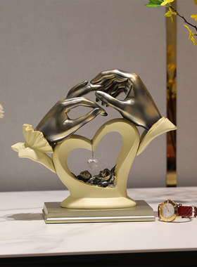 结婚礼物创意电视柜摆件家居客厅酒柜装饰闺蜜新婚纪念品执子之手