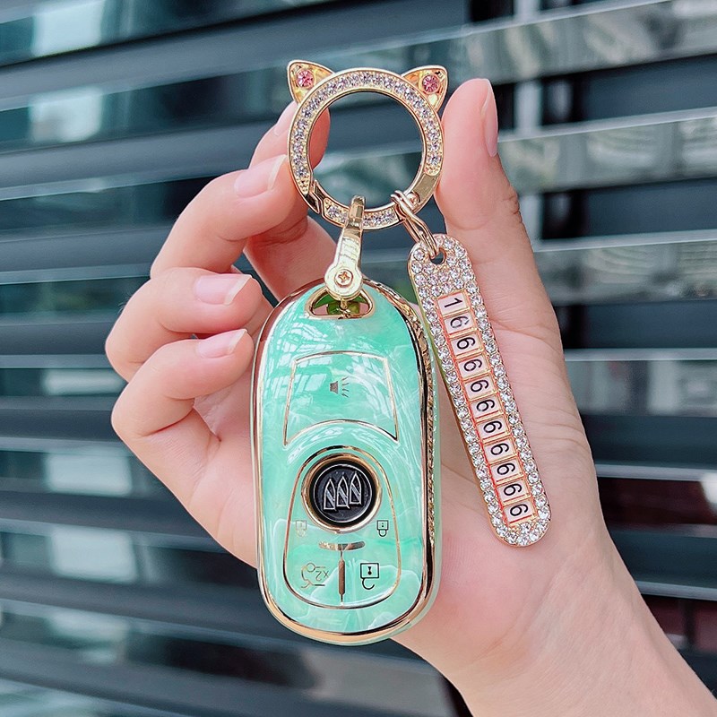 适用别克君威钥匙套君越gl8昂科威gl6威朗昂科拉/旗533T微蓝7扣女