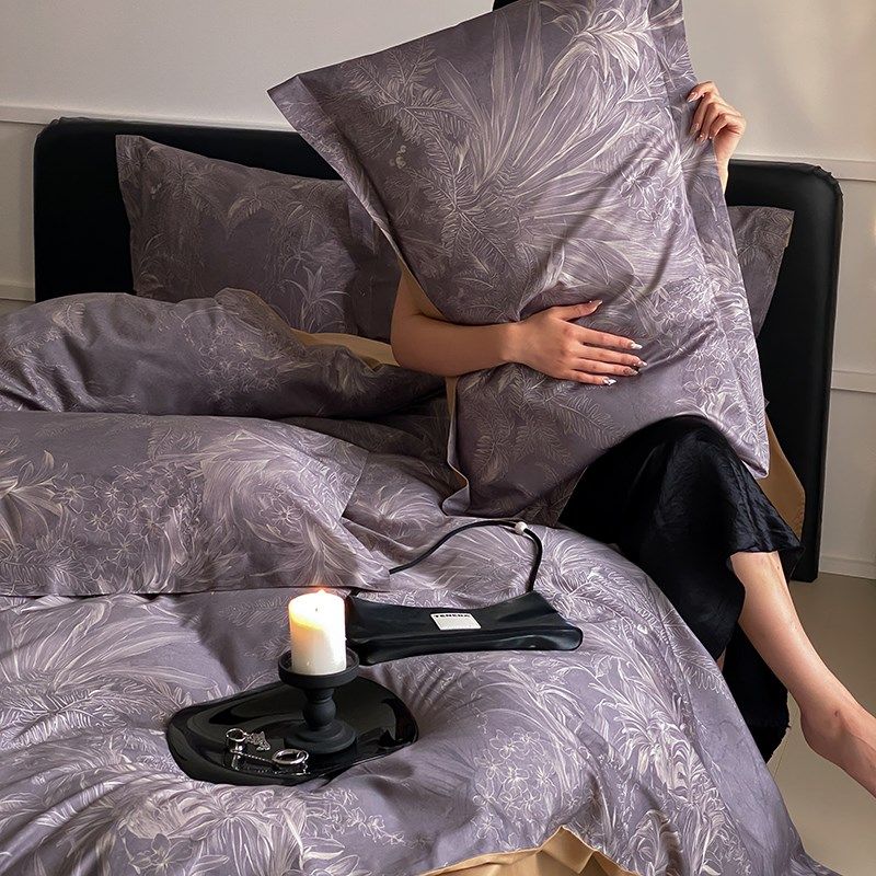 100S新疆长绒棉全棉四件套高支贡缎丝滑被套床单秋季床品新品