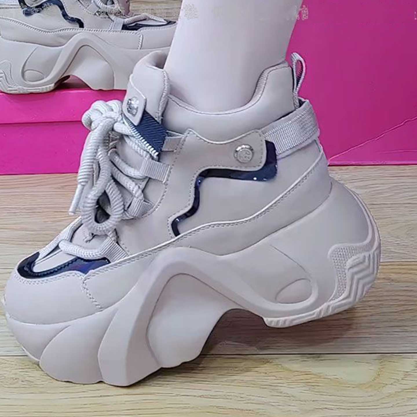 爆款内增高女鞋2025年秋冬新款ins潮百搭超火厚底松糕显瘦老爹鞋