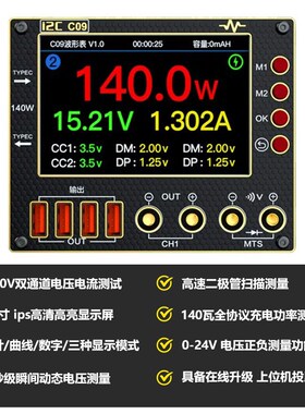 i2C C09波形电流表 多种数显模式 充电检测/电压测量 万用表功能