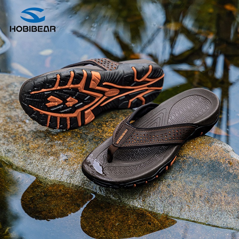 HOBIBEAR人字拖男士2026夏季新款软底户外穿防滑沙滩防臭