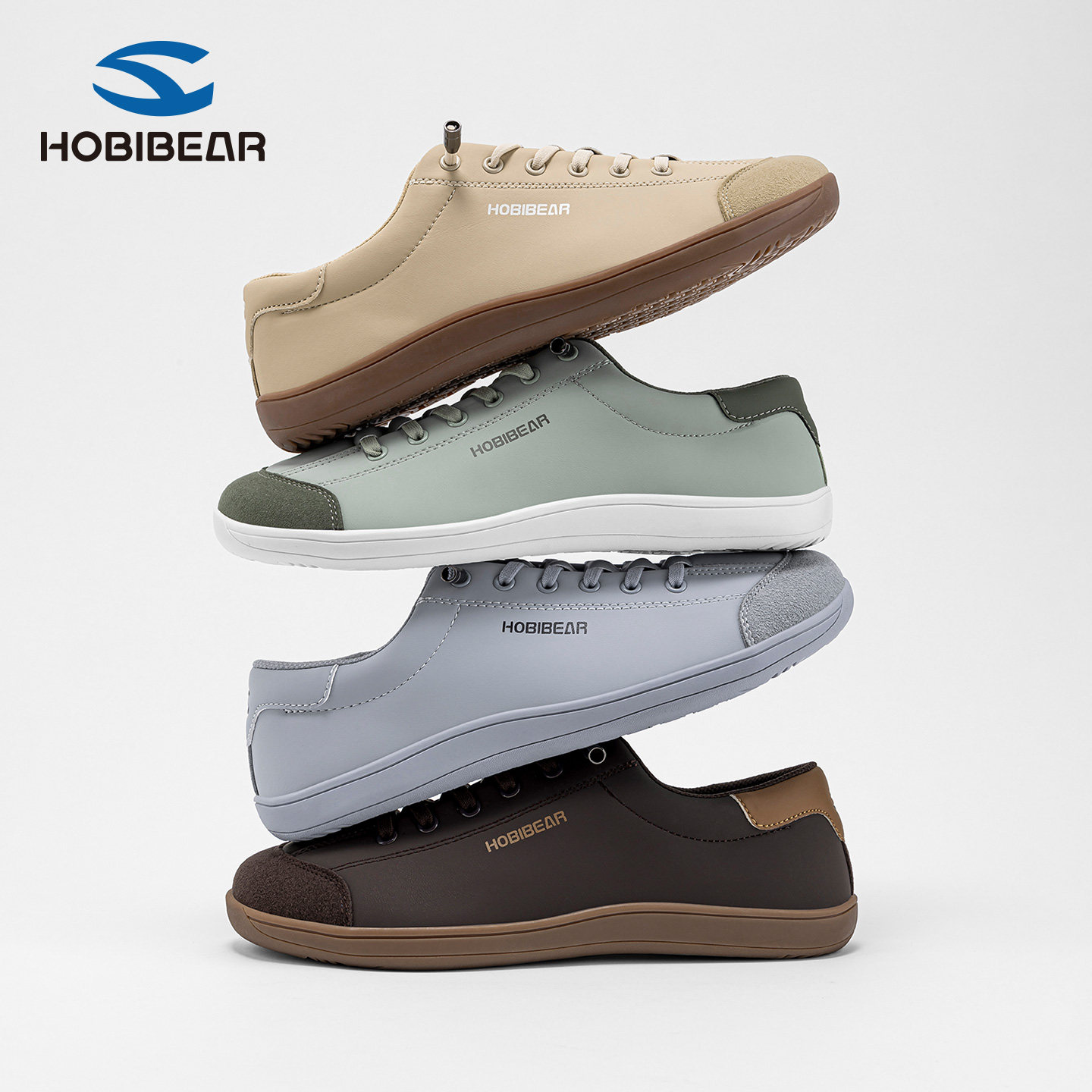 HOBIBEAR赤足鞋宽楦男女同款夏季透气宽头训练男士健身开车平