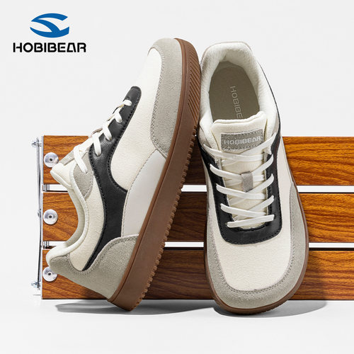 HOBIBEAR宽头鞋简约舒适2025秋季新款防滑室内跳绳健身鞋减震徒步