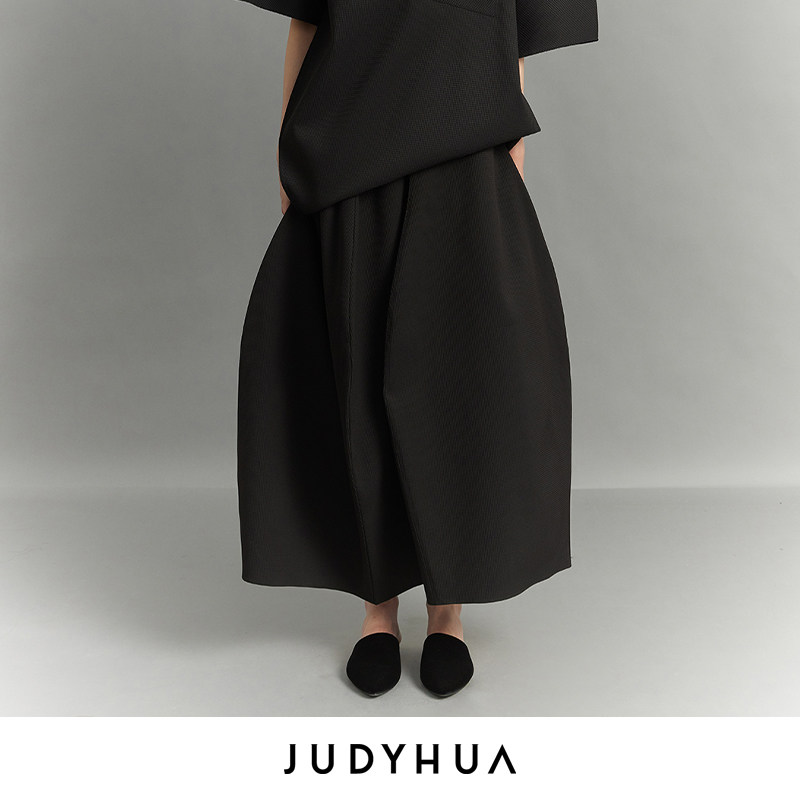 JUDYHUA半身裙廓形黑色