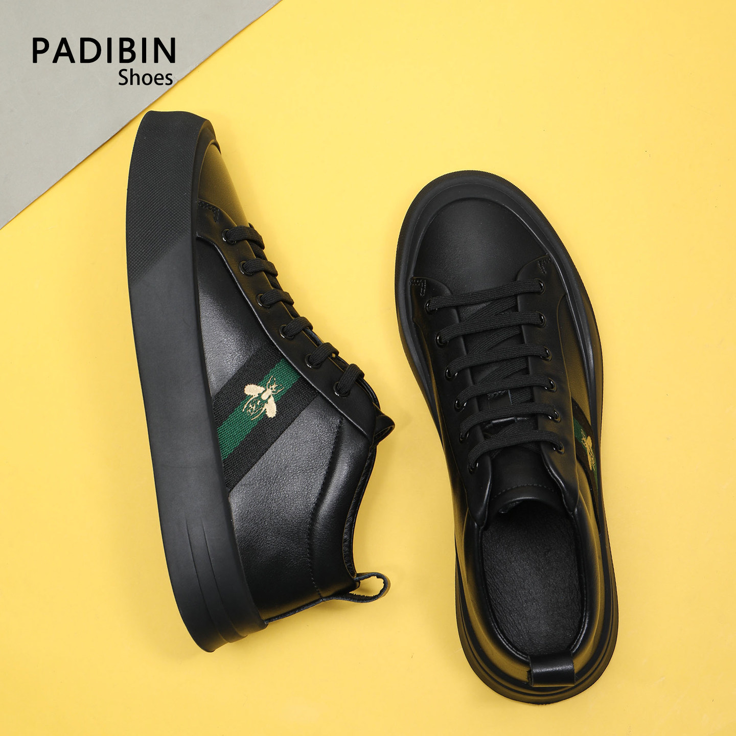 冬季男鞋2025新款高帮鞋男款真皮潮流纯皮休闲鞋厚底中帮男士板鞋