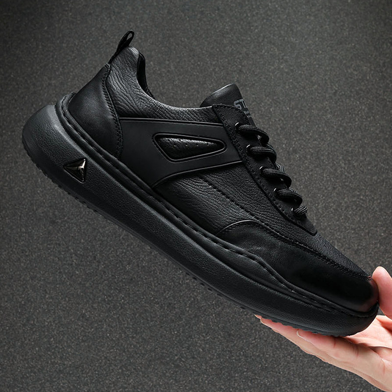 超轻舒适男鞋秋冬2025新款真皮运动休闲鞋男软底透气牛皮鞋子男款