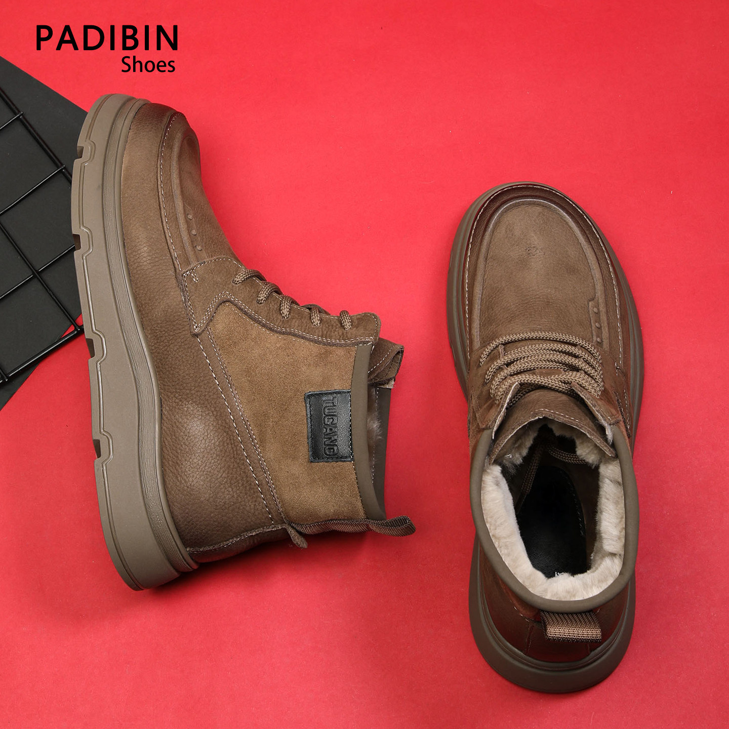 短靴厚底潮流男士靴马丁靴男棉鞋