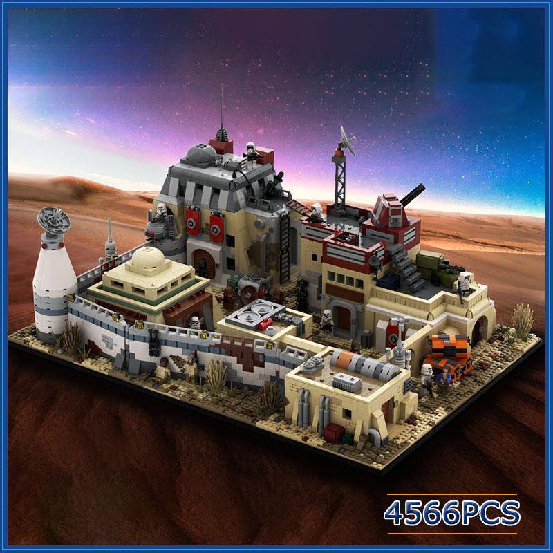 创意MOC太空大战小颗粒积木玩具兼容星战系列大型基地场景