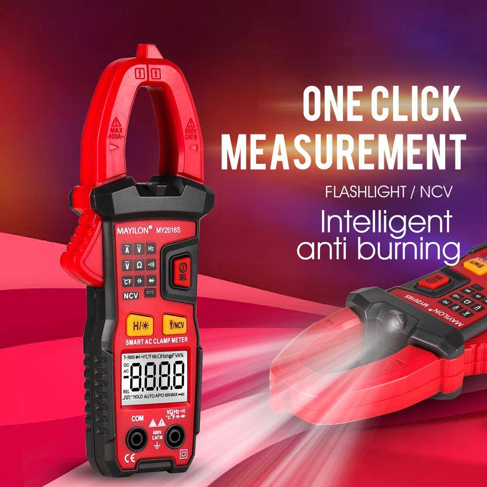 MAYILONMY2016S交流傻瓜钳形表钳形万用表自动识别测量