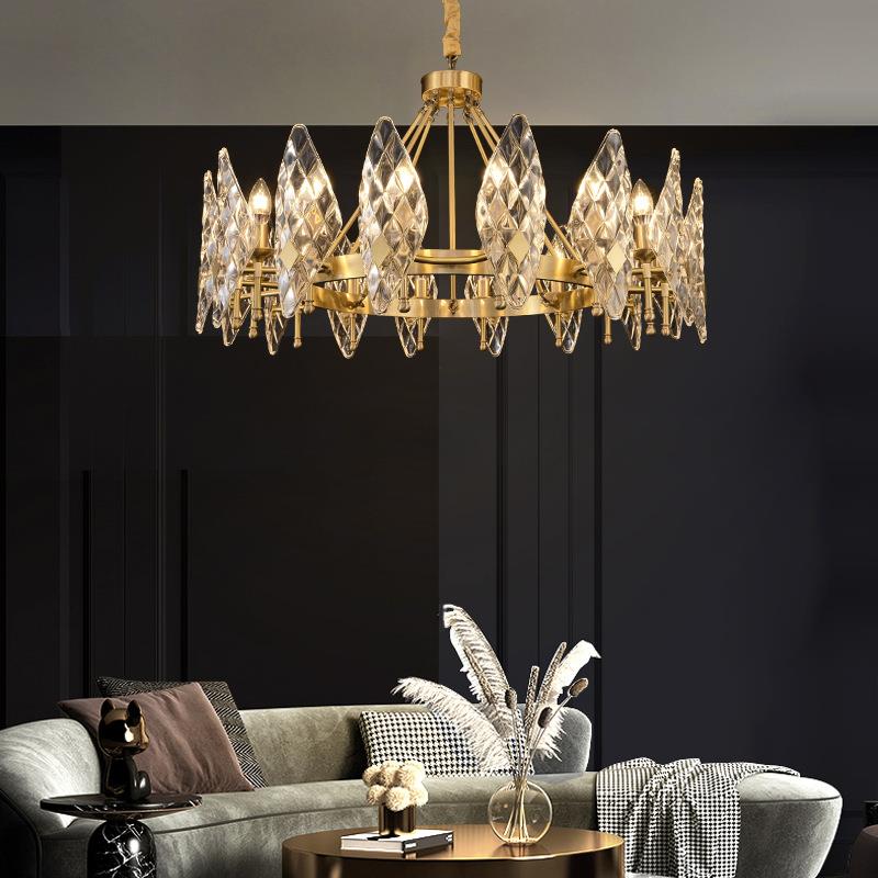 美式吊灯客厅灯大气全铜餐厅灯具简约创意个性卧室后现代轻奢吊灯