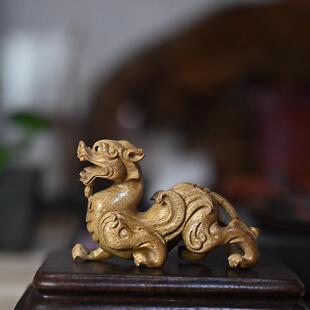 金丝楠木雕刻貔貅摆件茶桌茶宠摆饰文玩手把件个性家居摆饰装饰品