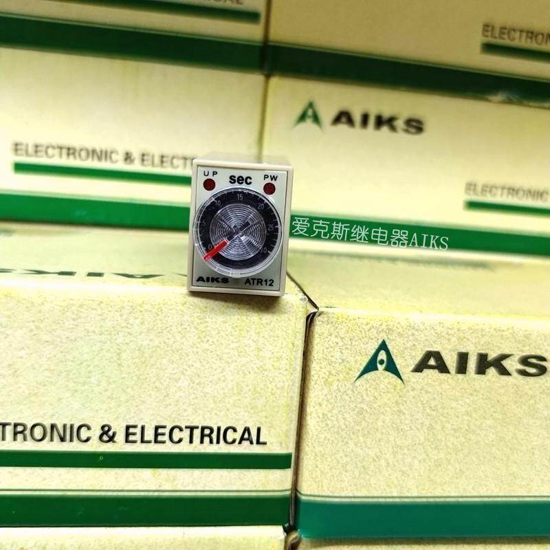 原装AIKS爱克斯延时继电器ATR12-A2两组接触点sec秒8脚二开二闭