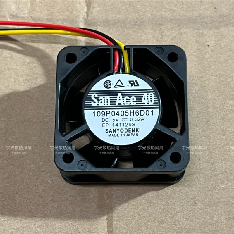 原装三洋4CM 109P0405H6D01 5V0.32A 4020轴流风机服务器散热风扇