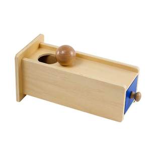 蒙氏教具目标盒子带抽屉和球幼儿早教益智玩具0-3宝宝IC班教具