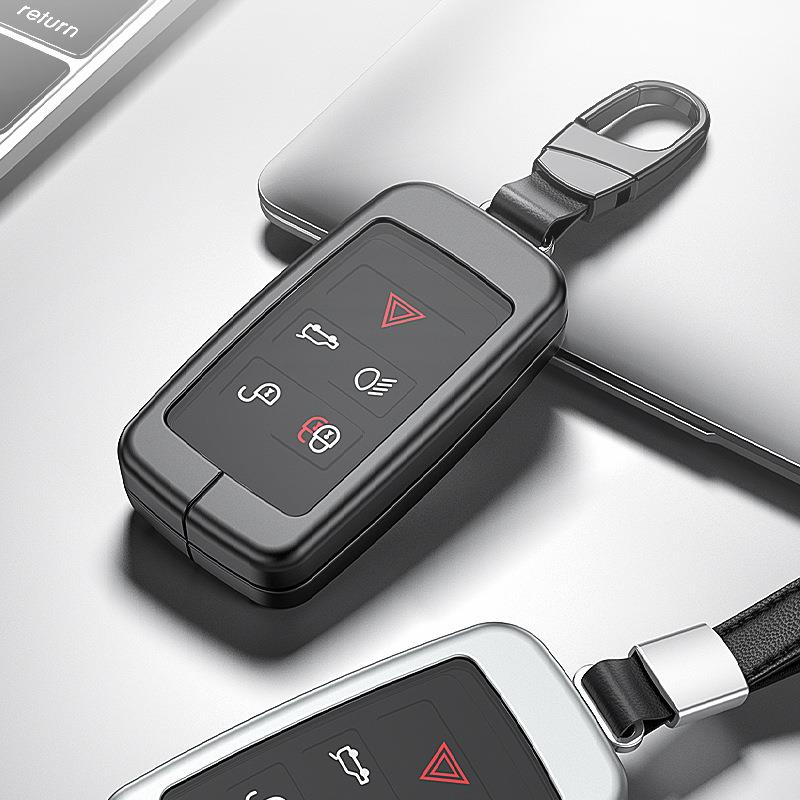 适用于20款路虎揽胜钥匙套捷豹XJ极光高档汽车铝合金钥匙壳扣包套