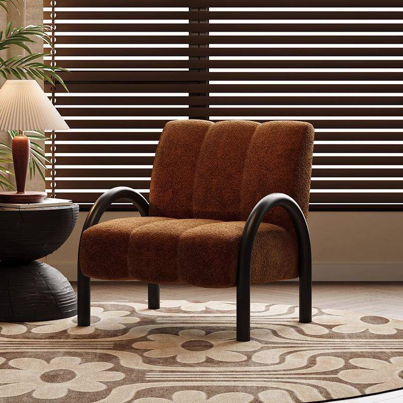 中古风民宿休闲椅设计师单人沙发小户型家用复古懒人靠背沙发单椅