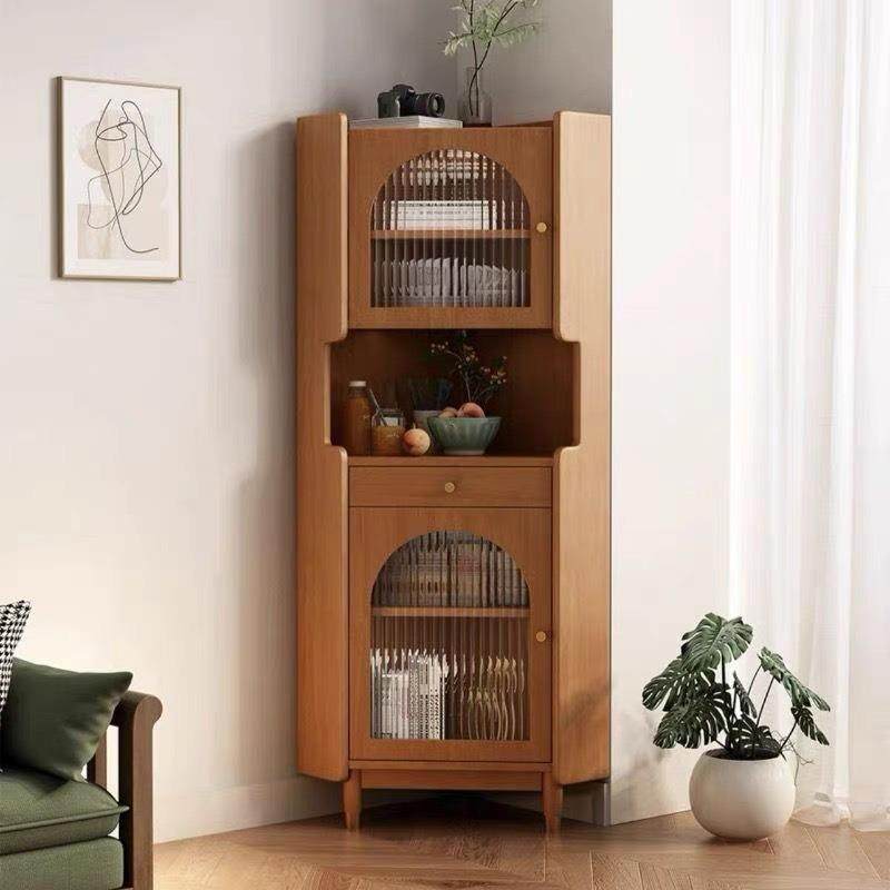 复古实木三角形墙角柜客厅沙发拐角储物柜轻奢转角柜餐厅角落柜子,纺织面料/辅料/配套,纺织机械配件,淘宝优惠券,粉丝福利购,淘宝优惠卷