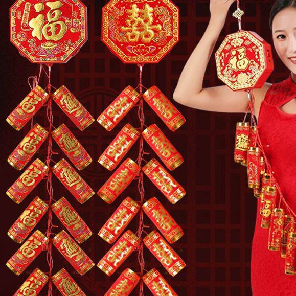 现杰电子鞭炮鞕炮超巨响带闪光家用仿真充电鞭爆竹仗春节结婚乔迁