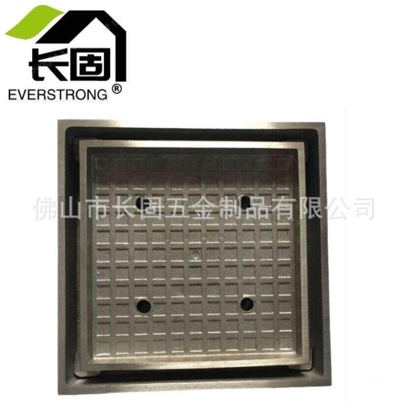 不锈钢304隐形两用地漏阳台卫生间100MM手工防臭精铸地漏ST-V3028