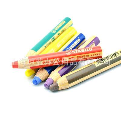 德国STABILO思笔乐8806无敌乐可水洗多用途彩色画笔6色蜡笔