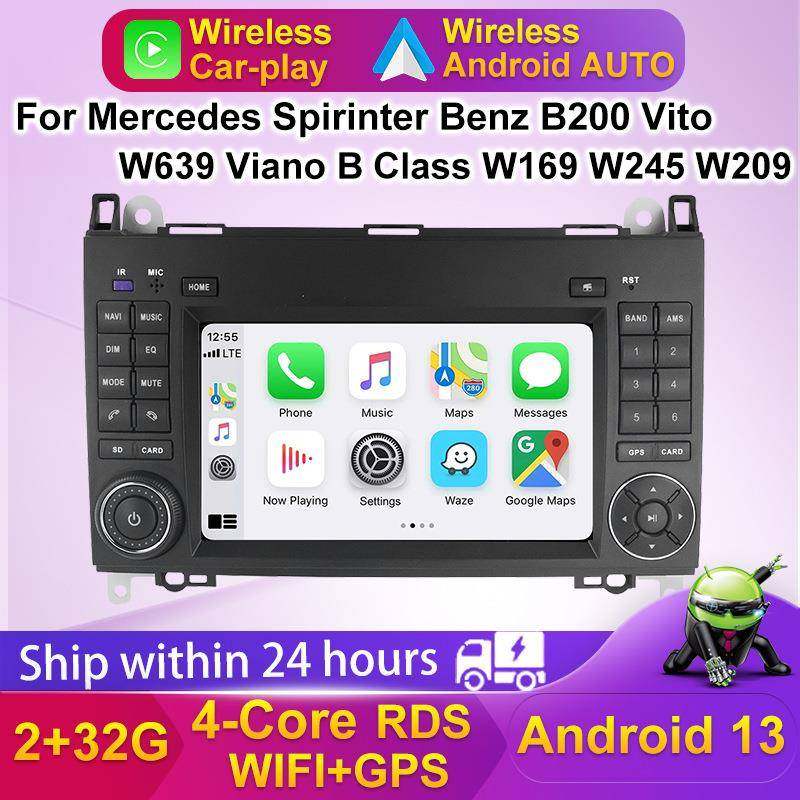 适用于MercedesBenzB200W906W639ClassW169带按键无碟车机