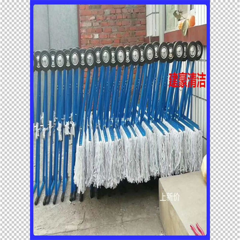 商用手推式墩布车工厂车间地库拖地棉线可替换头尘推拖把排拖