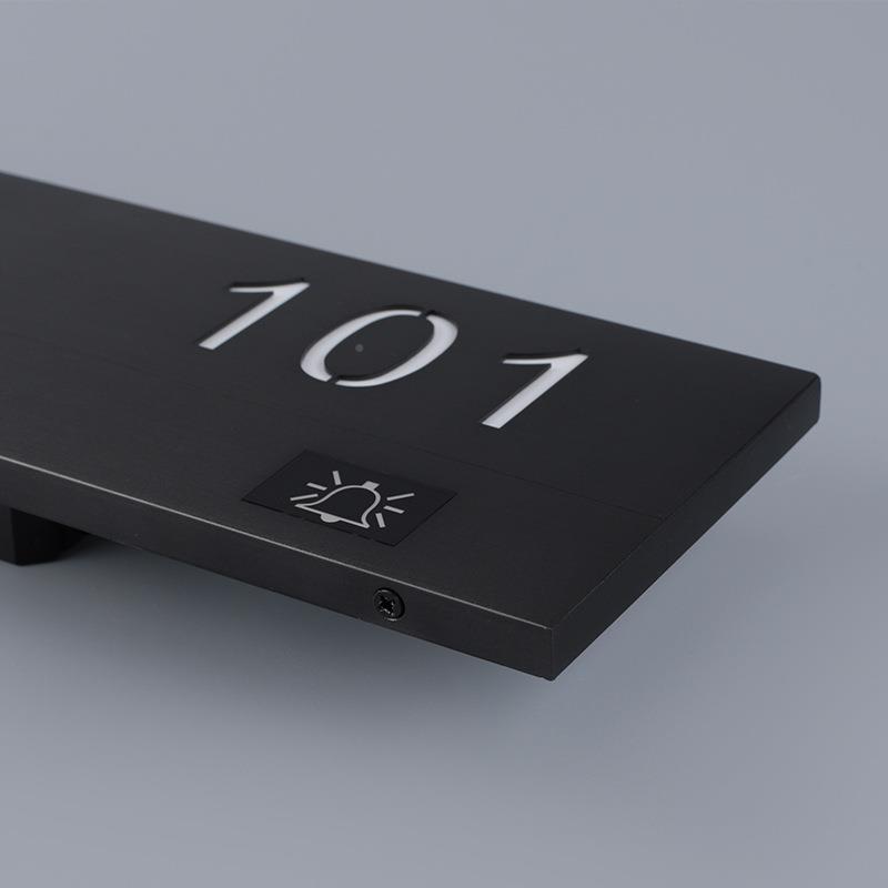 能酒店牌宾馆电子门公显民宿寓房间门牌号门le859d发光酒店专智用