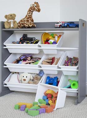 儿童玩具收纳架幼儿园宝多层置物绘宝本架书儿XZP架童架房储物柜