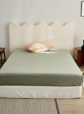 10丨纯棉磨毛笠单IFI件全棉床罩支全包床床笠套纯色贡缎0单被套