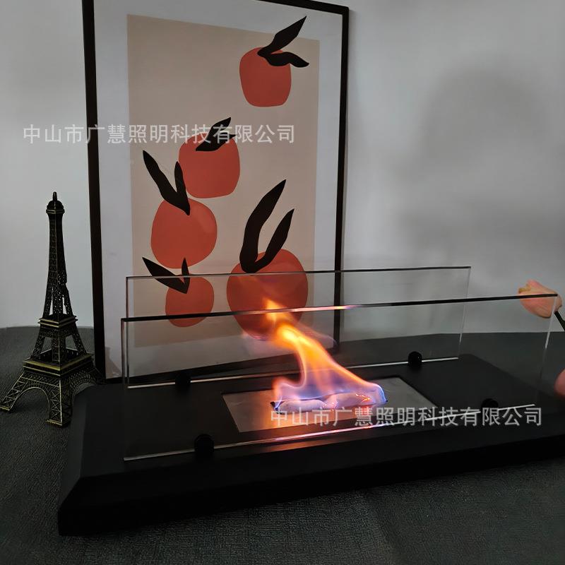 壁炉酒精壁炉面户壁炉氛围炉室桌内火GH-056盆炉火外小火炉真火炉