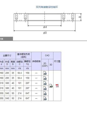 THK双列接触滚柱环RW2角28(G)轴,RW2无品牌/228X,RW97(G),RW297X