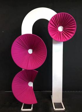 婚礼庆道具路引款创意新贝母红片韩式59470婚铁艺风铃贝壳玫色流