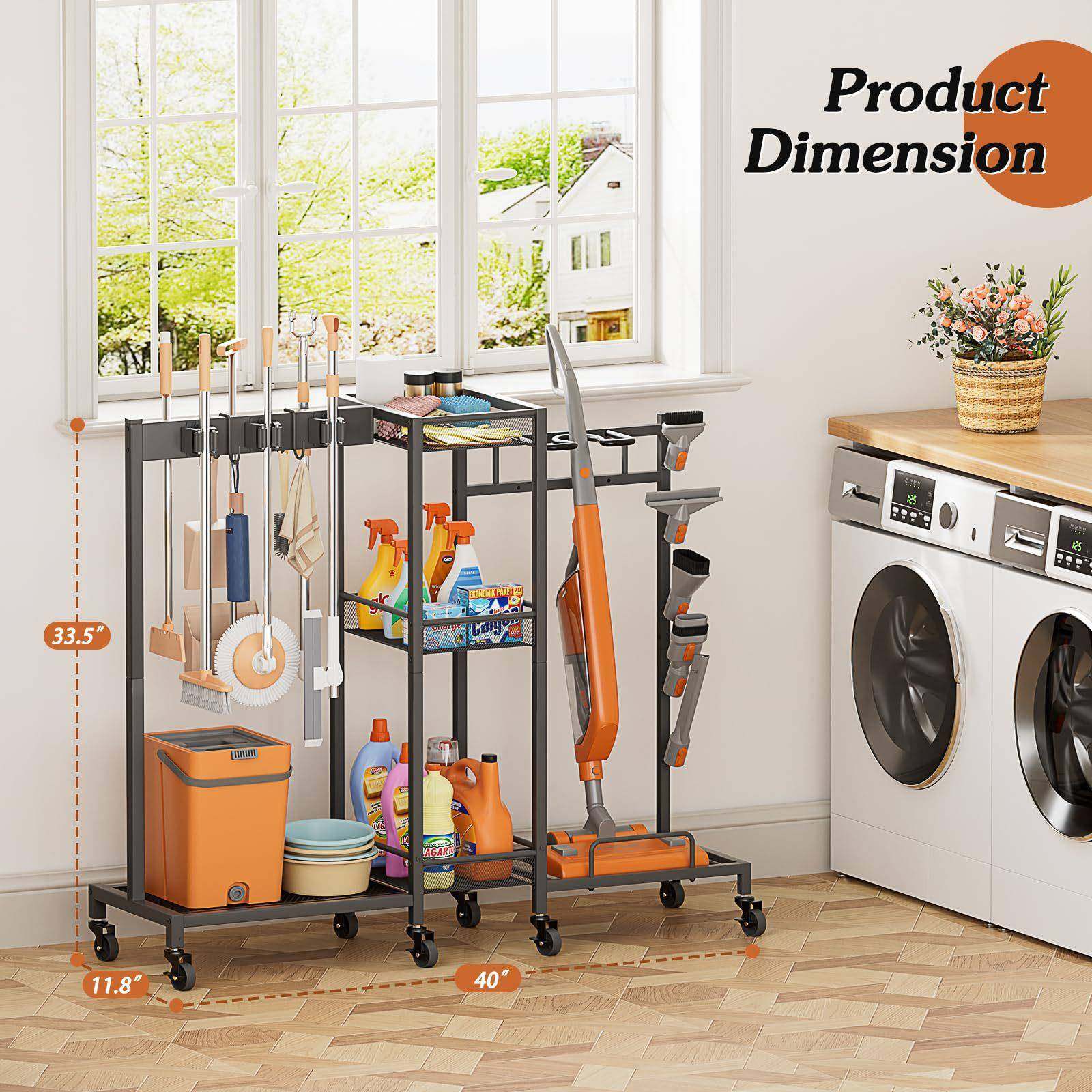 室SBJ06内清洁具车工库理整扫把拖落把置物地铁艺多层收纳架,收纳整理,书桌收纳置物架,淘宝优惠券,粉丝福利购,淘宝优惠卷