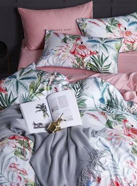 GZ床6M美被式6LGZ0长绒棉数码印花贡缎四件套床单套1.8ms纯棉上