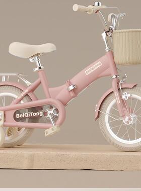 新儿款童行车GSU女孩3-6-折8-9-10岁男女童车小孩叠脚踏自单车