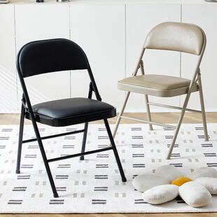加厚款简易靠舍座背家用椅便携宿电脑椅餐折叠椅户外办公会3022议