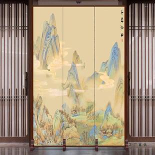 新中式屏风隔断客厅简易可折叠移动入户正对门客厅玄关遮挡隔板