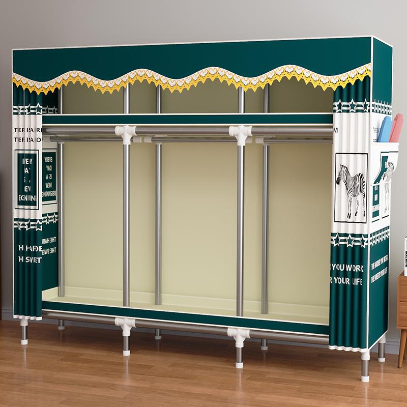 f简易布衣柜家用卧室t结实耐用全1225250C钢架租加粗加厚组装固出