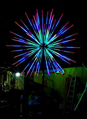 LED烟花亮化E展造型户外亮化动感烟灯LD景观大型灯光花YJ-YHD-9场