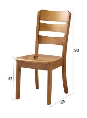 餐椅式家用木椅子靠背36122椅约凳子书桌餐厅餐桌椅原木中简全实