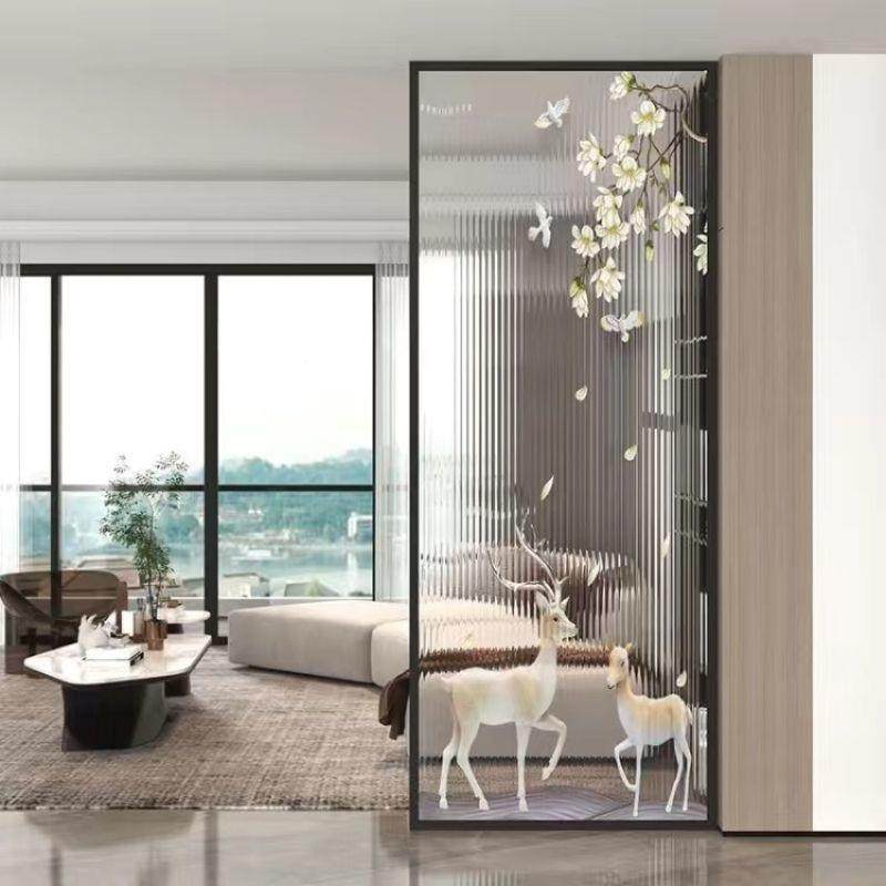 r现代简约艺术玻璃屏风厅客入i户门玄关卫遮挡生间铁艺隔94499断,基础建材,艺术玻璃,淘宝优惠券,粉丝福利购,淘宝优惠卷