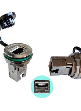 金属芯网口QAM转接头母座带屏蔽性能优八芯X5R8J45-CA6AT超六类万