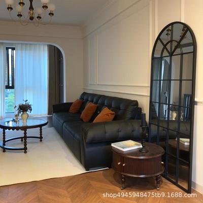 法式铁艺形弧挂镜小靠户型客厅店墙壁服装假窗墙镜装饰背景ILN挂