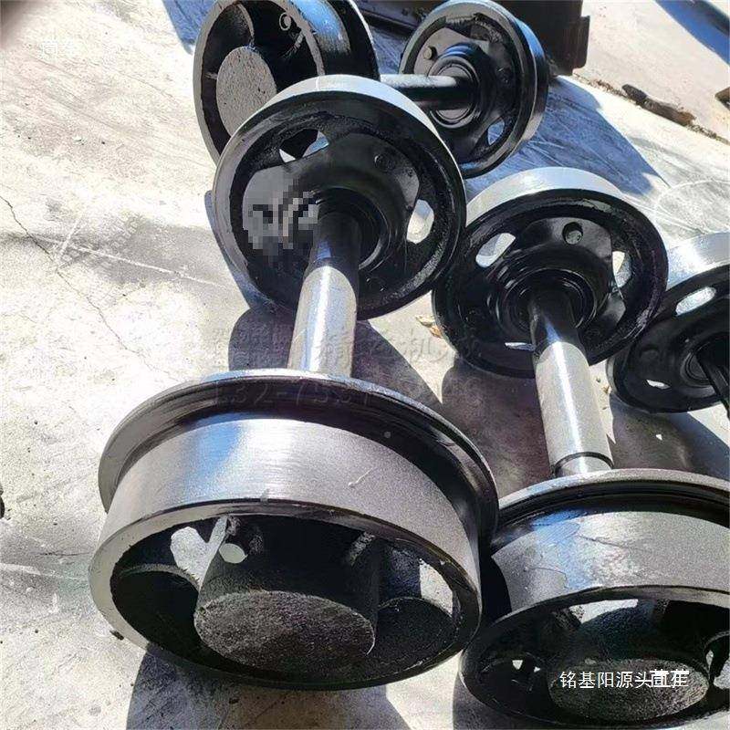 心矿车轮对铸钢轨道火车轮60实0m见描述矿轨m距矿用翻斗1吨铸铁双