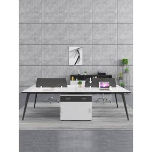 卡位职员办子739公桌四六人桌位办室椅组公合简约电脑桌双人办工