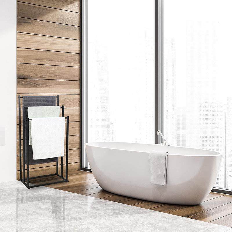 架4式I金属落简KTN地毛巾架欧轻奢风易浴缸架浴巾置物架多层收纳