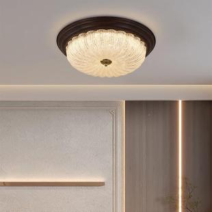 餐厅玻 款 2025新中吸顶664中古灯风客厅灯美式 复古温馨卧室灯新式