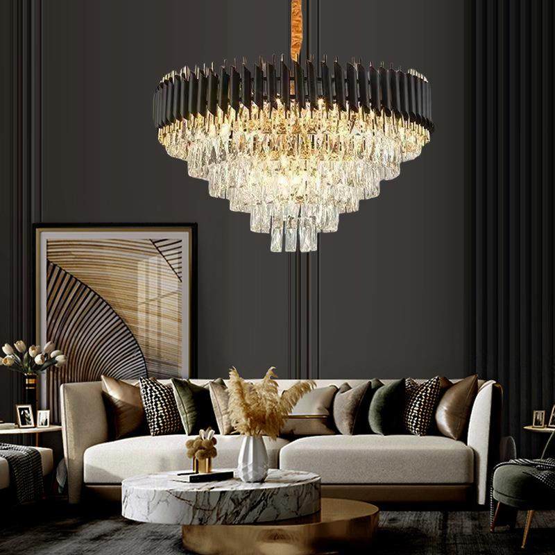 626轻奢大厅餐厅口吊灯房间厅客后现代蜡烛黑管斜水晶灯家居,家装灯饰光源,智能吊灯,淘宝优惠券,粉丝福利购,淘宝优惠卷
